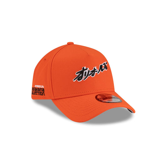 Hyperfly Katakana x Baltimore Orioles Orange9FORTY A-Frame Snapback Hat - New Era Cap