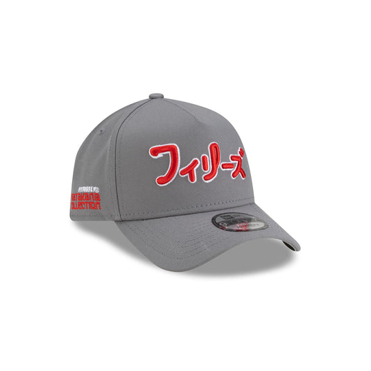 Hyperfly Katakana x Philadelphia Phillies Gray 9FORTY A-Frame Snapback Hat - New Era Cap