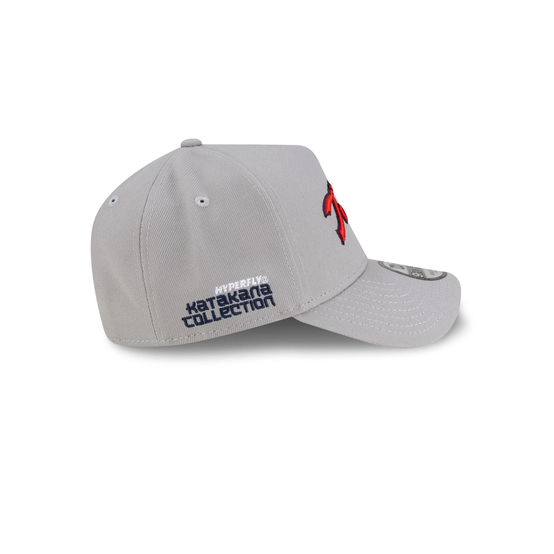 Hyperfly Katakana x Atlanta Braves Gray 9FORTY A-Frame Snapback