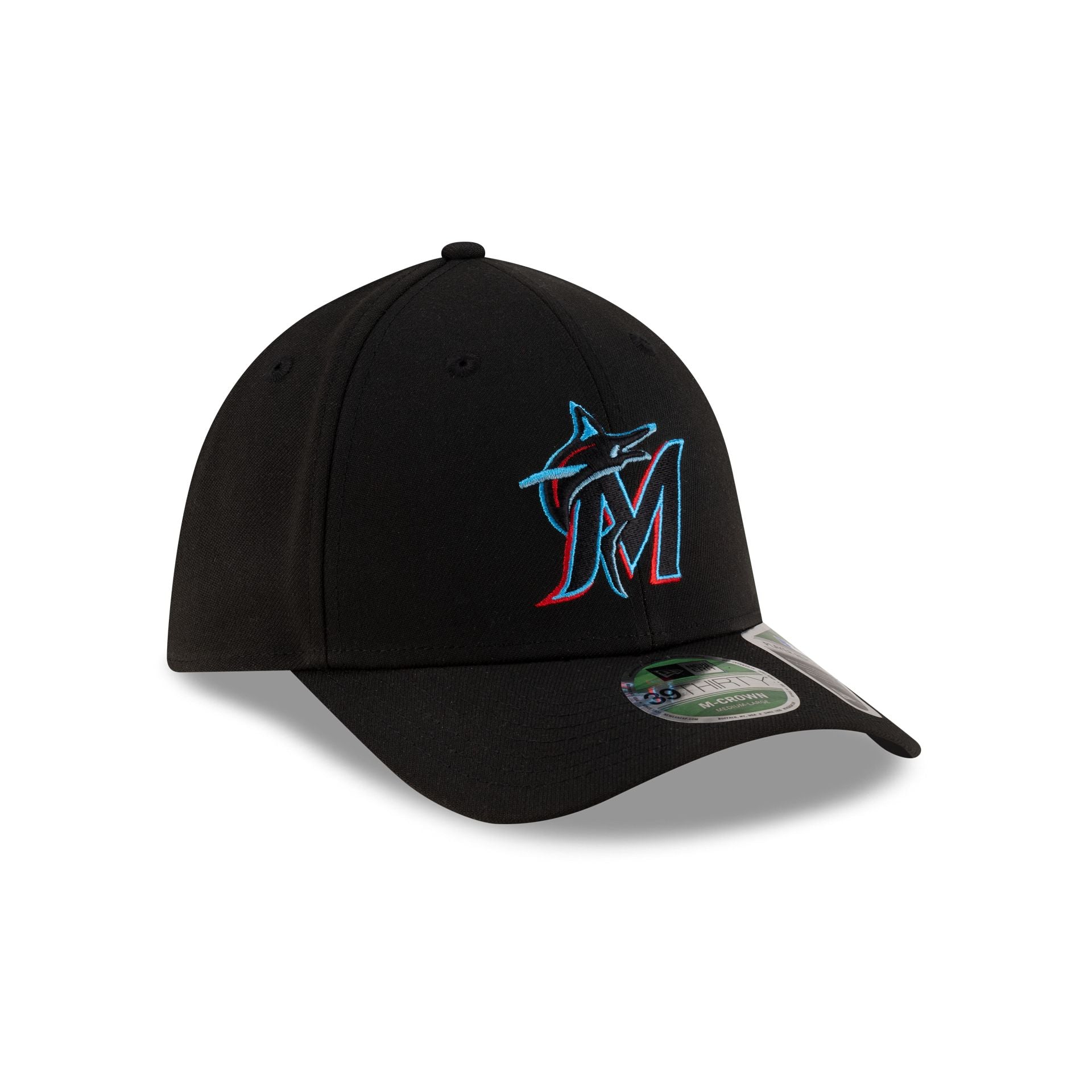 Miami Marlins Player Replica 39THIRTY M-Crown Stretch Fit Hat