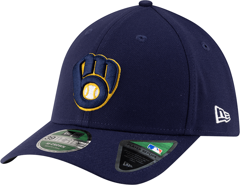 Milwaukee Brewers Player Replica 39THIRTY M-Crown Stretch Fit Hat