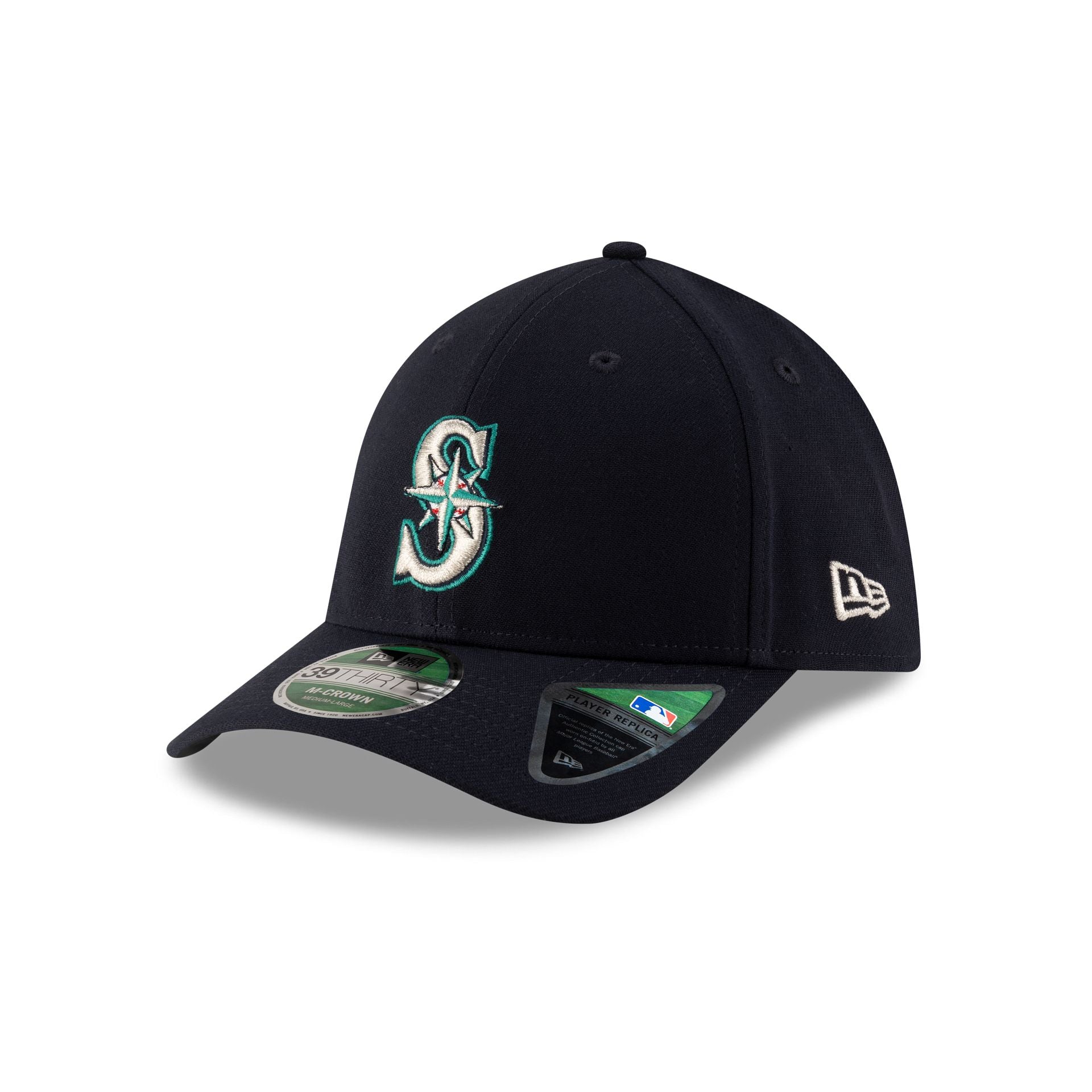 Seattle Mariners Player Replica 39THIRTY M-Crown Stretch Fit Hat