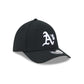 Athletics Black and White 39THIRTY M-Crown Stretch Fit Hat