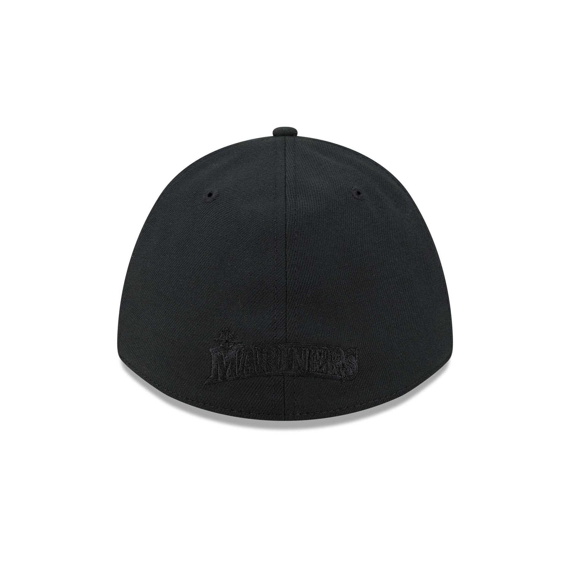 Seattle Mariners Black and White 39THIRTY M-Crown Stretch Fit Hat