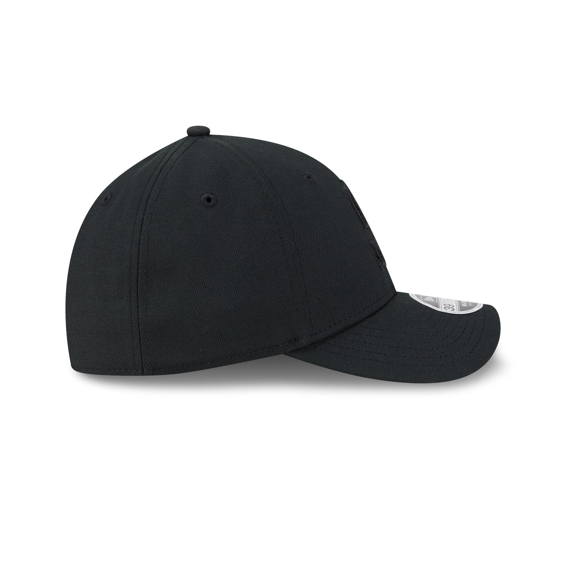 Seattle Mariners Black and White 39THIRTY M-Crown Stretch Fit Hat