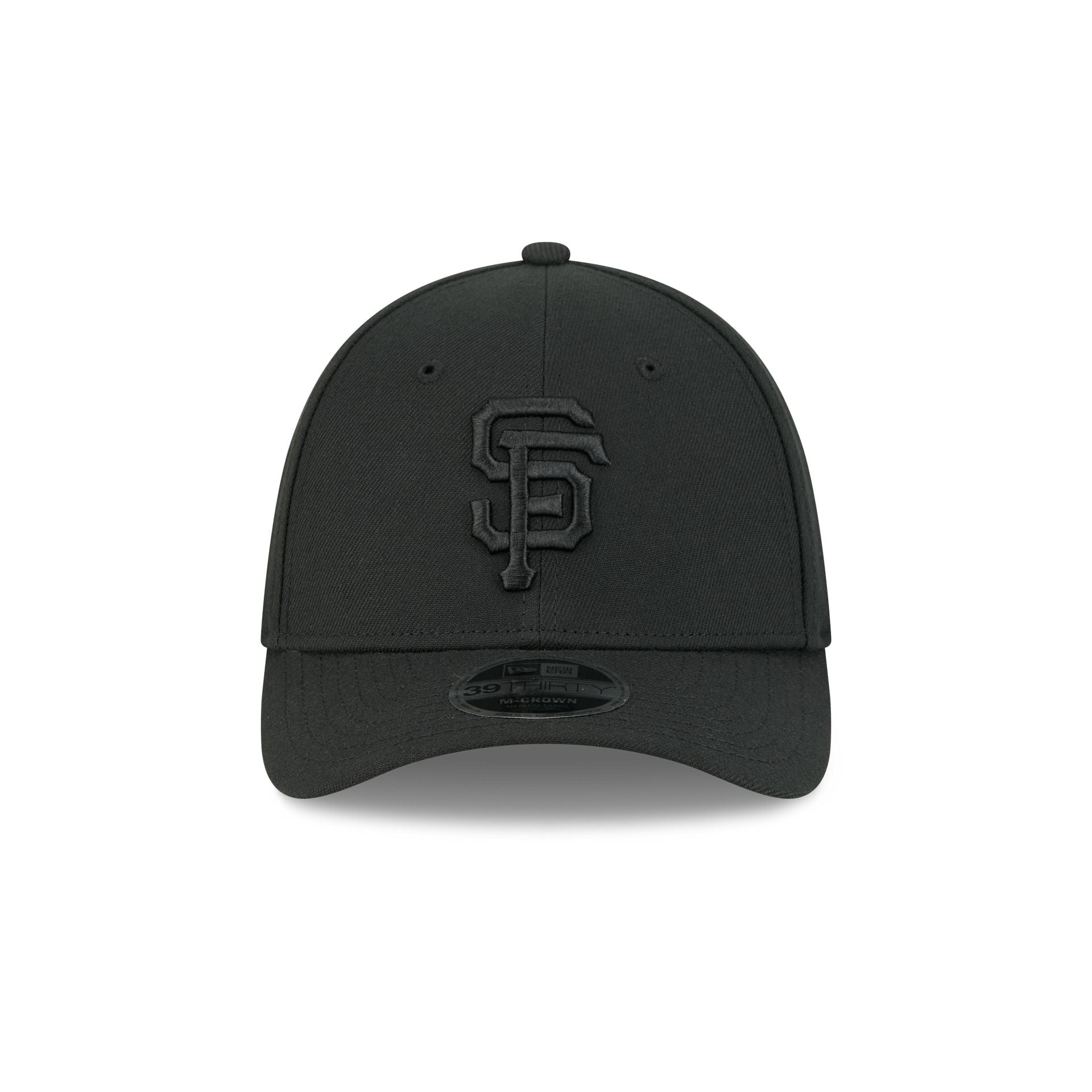 San Francisco Giants Black and White 39THIRTY M-Crown Stretch Fit Hat