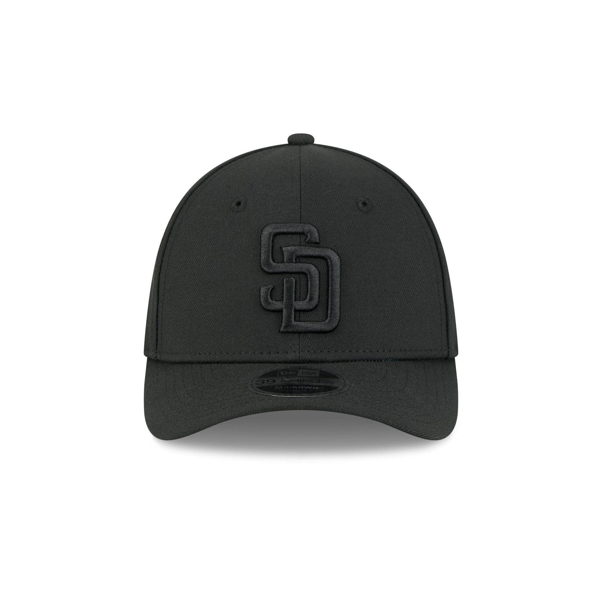 San Diego Padres Black and White 39THIRTY M-Crown Stretch Fit Hat