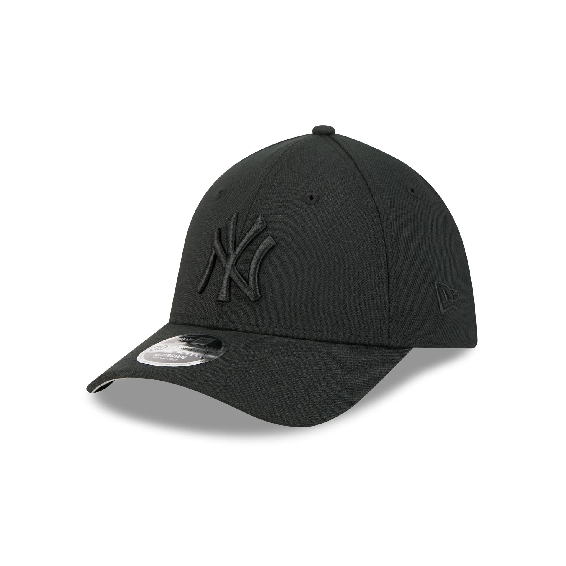 New York Yankees Black and White 39THIRTY M-Crown Stretch Fit Hat