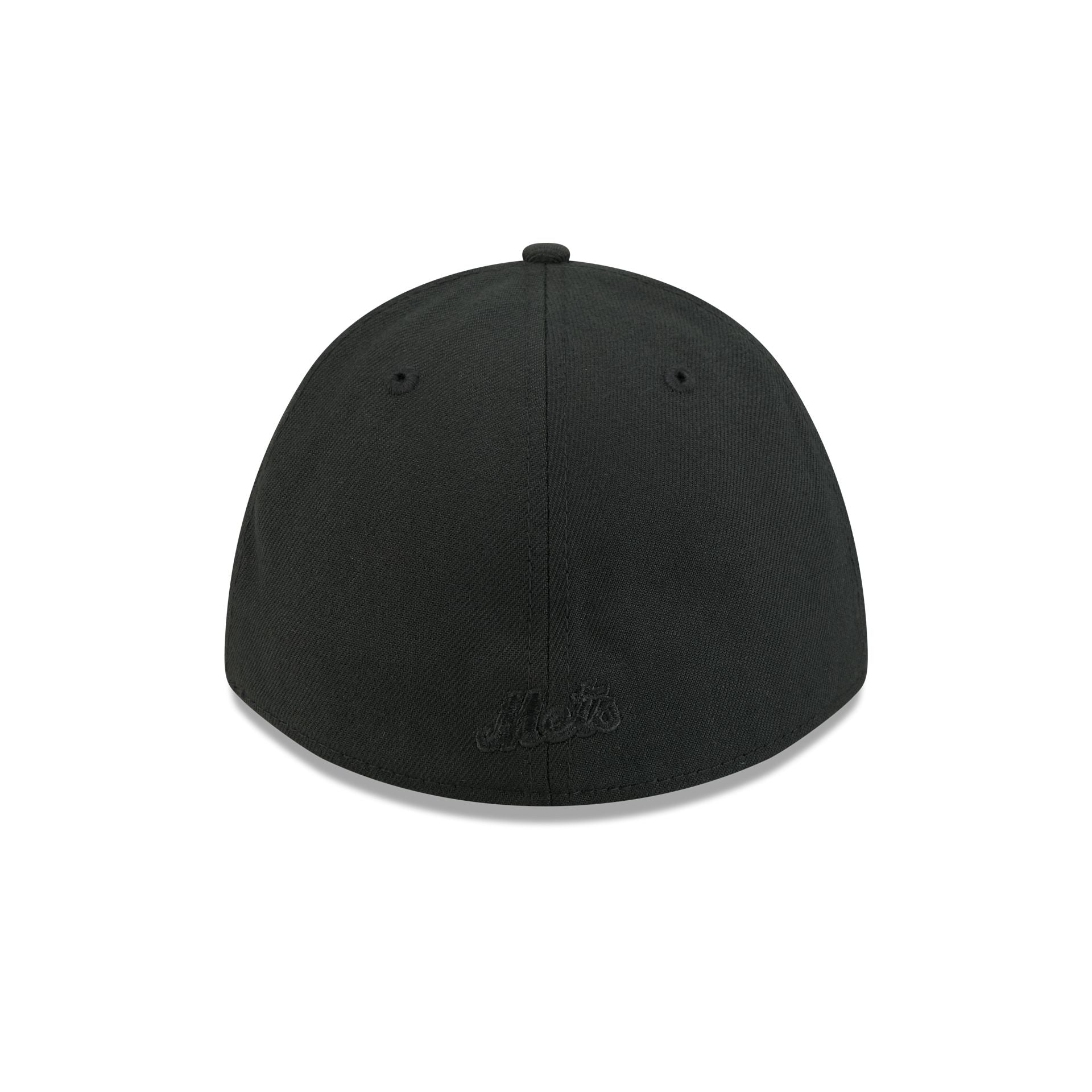 New York Mets Black and White 39THIRTY M-Crown Stretch Fit Hat