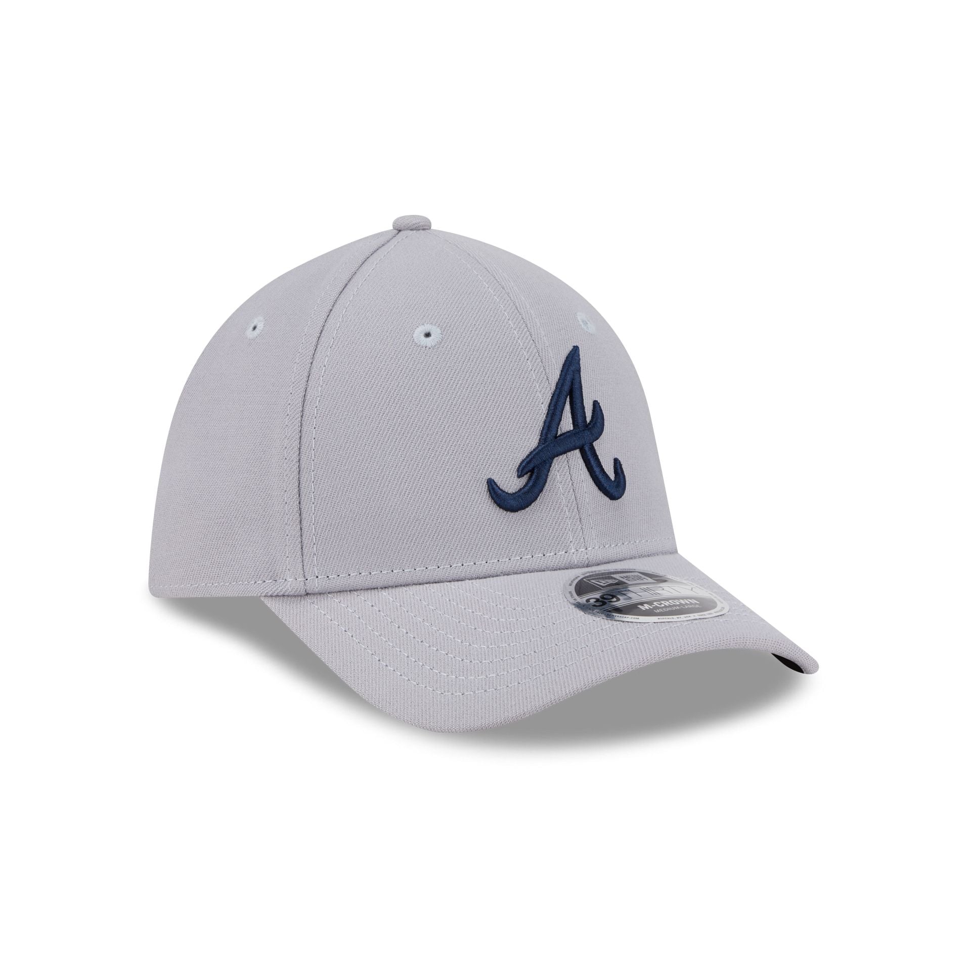 Atlanta Braves Gray 39THIRTY M-Crown Stretch Fit Hat