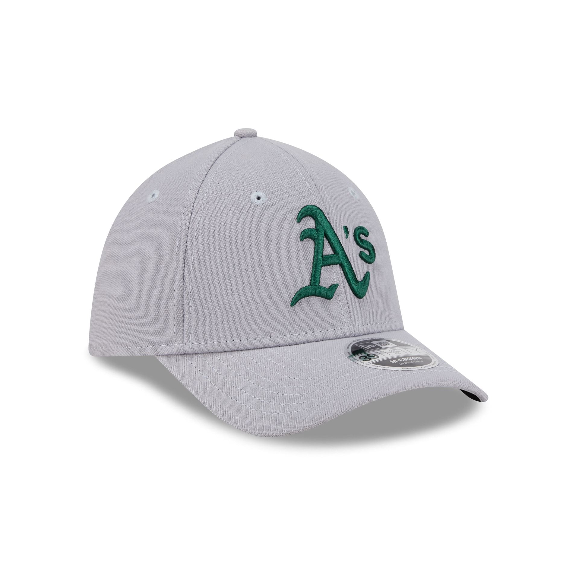 Athletics Gray 39THIRTY M-Crown Stretch Fit Hat