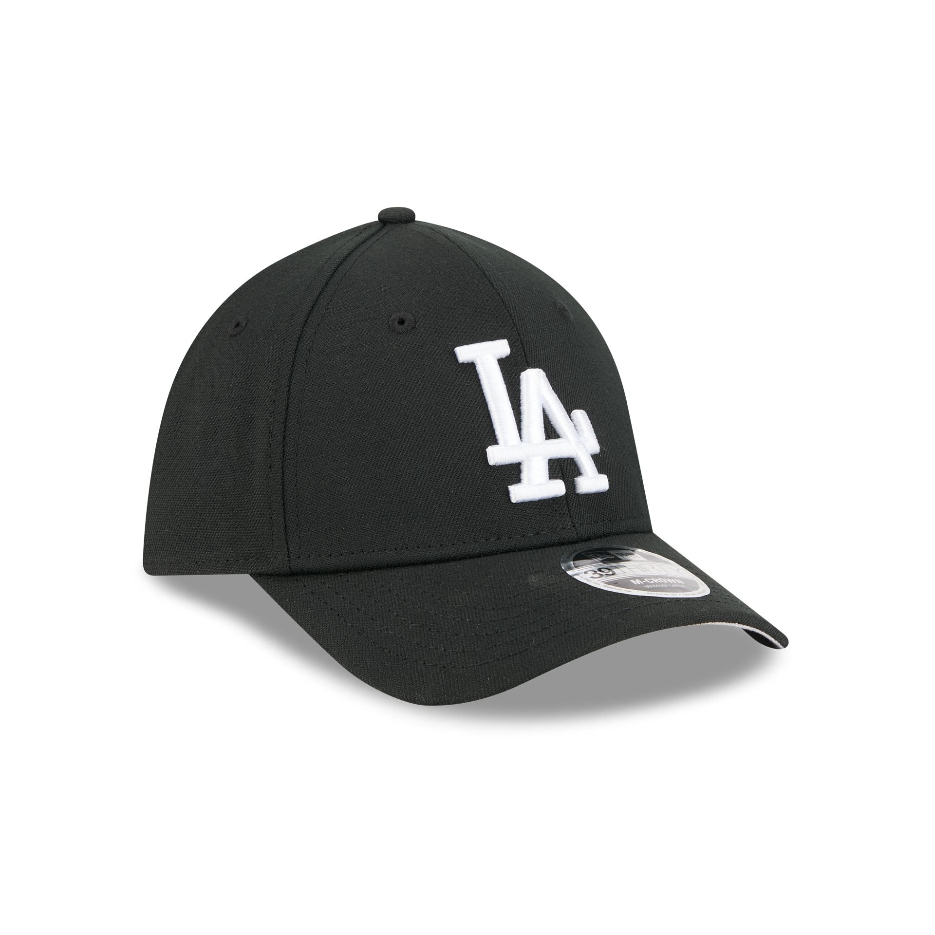 Los Angeles Dodgers Black and White 39THIRTY M-Crown Stretch Fit Hat