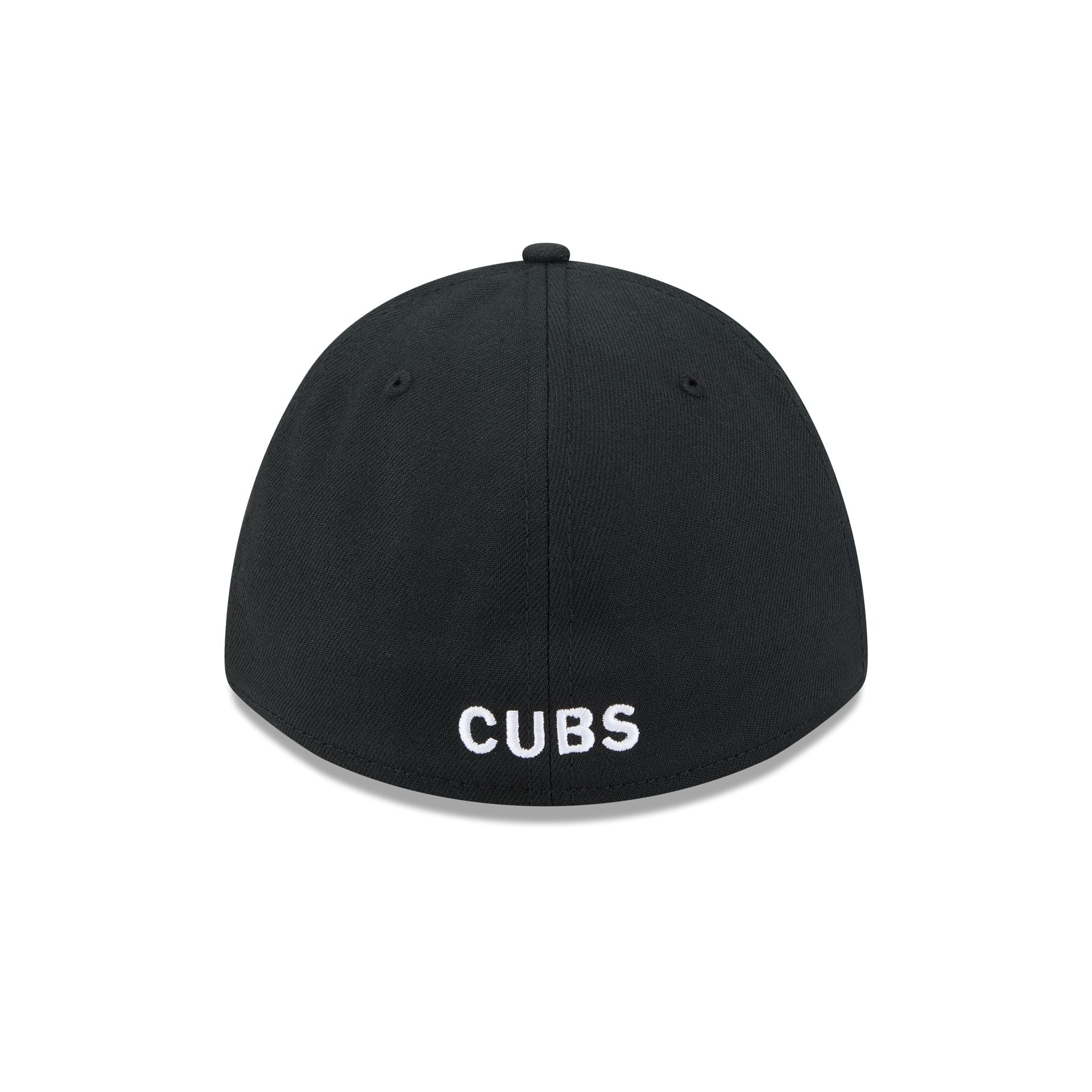 Chicago Cubs Black and White 39THIRTY M-Crown Stretch Fit Hat