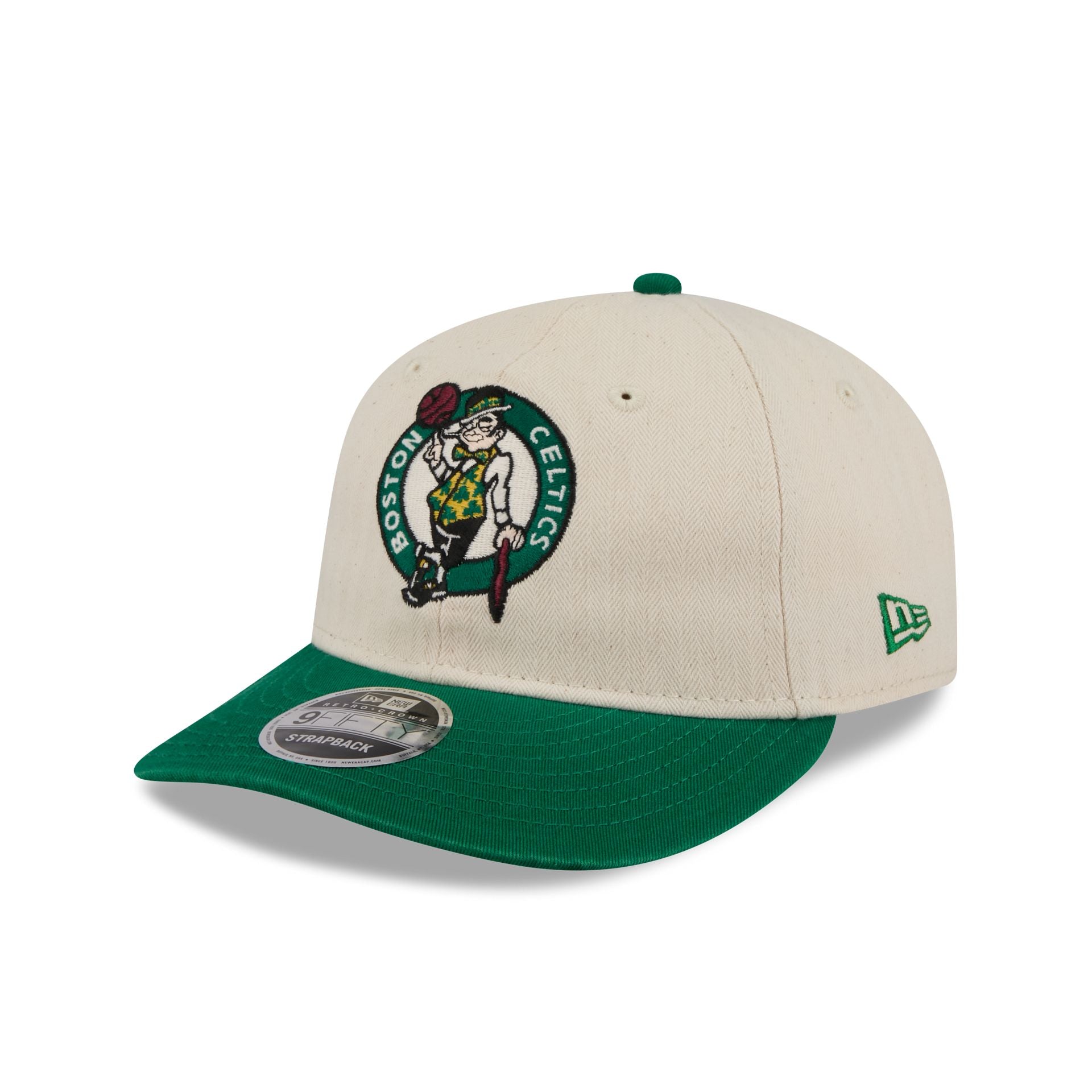Boston Celtics Three Looms Americana Herringbone Retro Crown 9FIFTY Adjustable Hat