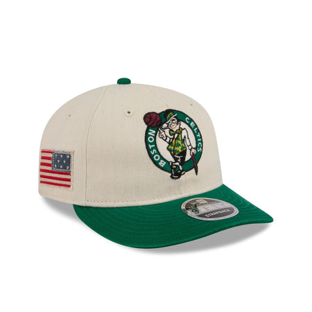 Boston Celtics Three Looms Americana Herringbone Retro Crown 9FIFTY Adjustable Hat