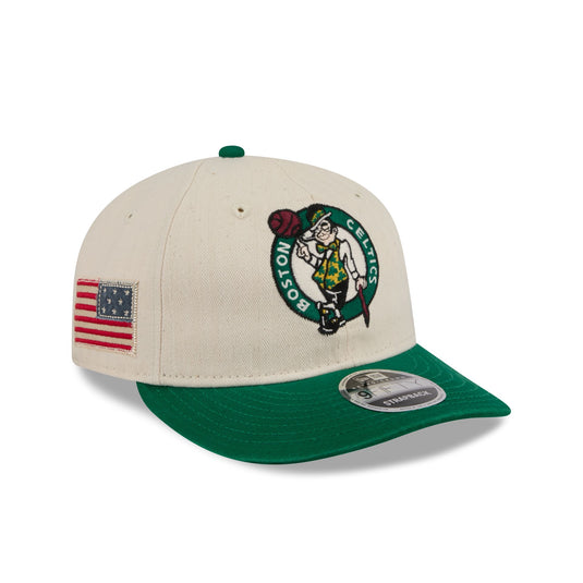 Boston Celtics Three Looms Americana Herringbone Retro Crown 9FIFTY Adjustable Hat - New Era Cap