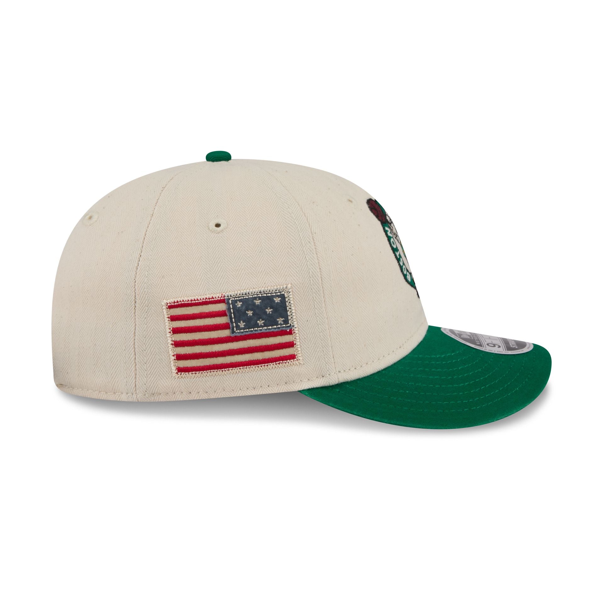 Boston Celtics Three Looms Americana Herringbone Retro Crown 9FIFTY Adjustable Hat