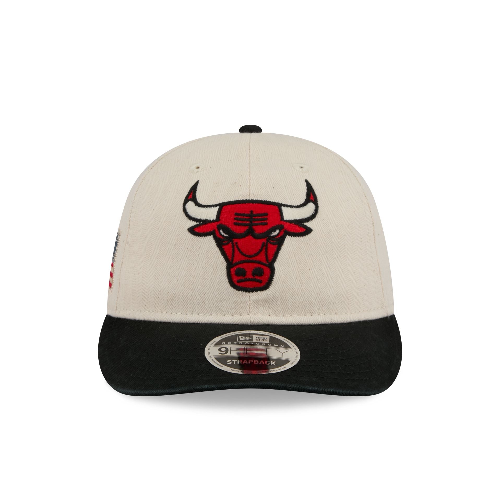 Chicago Bulls Three Looms Americana Herringbone Retro Crown 9FIFTY Adjustable Hat