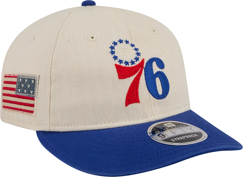 Philadelphia 76ers Three Looms Americana Herringbone Retro Crown 9FIFTY Adjustable Hat