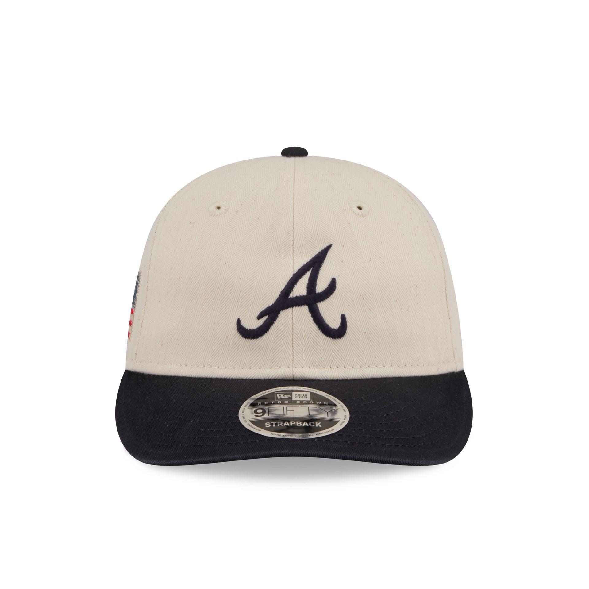Atlanta Braves Three Looms Americana Herringbone Retro Crown 9FIFTY Adjustable Hat