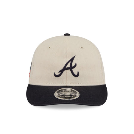 Atlanta Braves Three Looms Americana Herringbone Retro Crown 9FIFTY Adjustable Hat