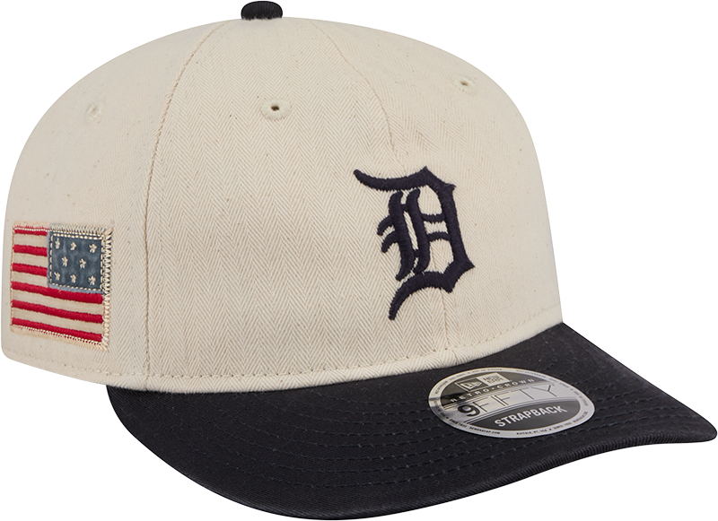 Detroit Tigers Three Looms Americana Herringbone Retro Crown 9FIFTY Adjustable Hat