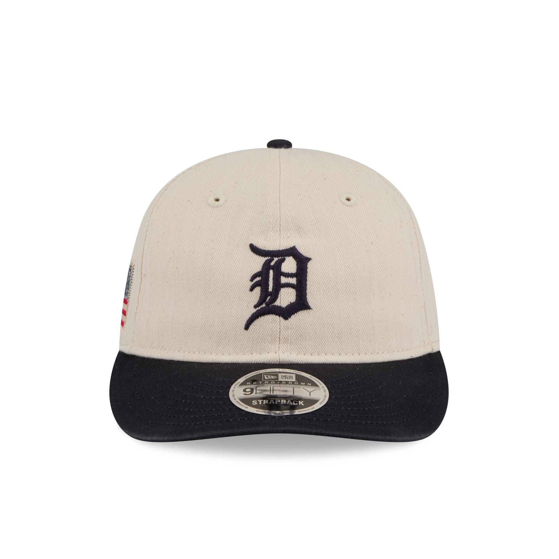 Detroit Tigers Three Looms Americana Herringbone Retro Crown 9FIFTY Adjustable Hat