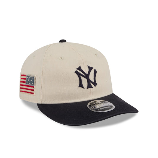 New York Yankees Three Looms Americana Herringbone Retro Crown 9FIFTY Adjustable Hat - New Era Cap