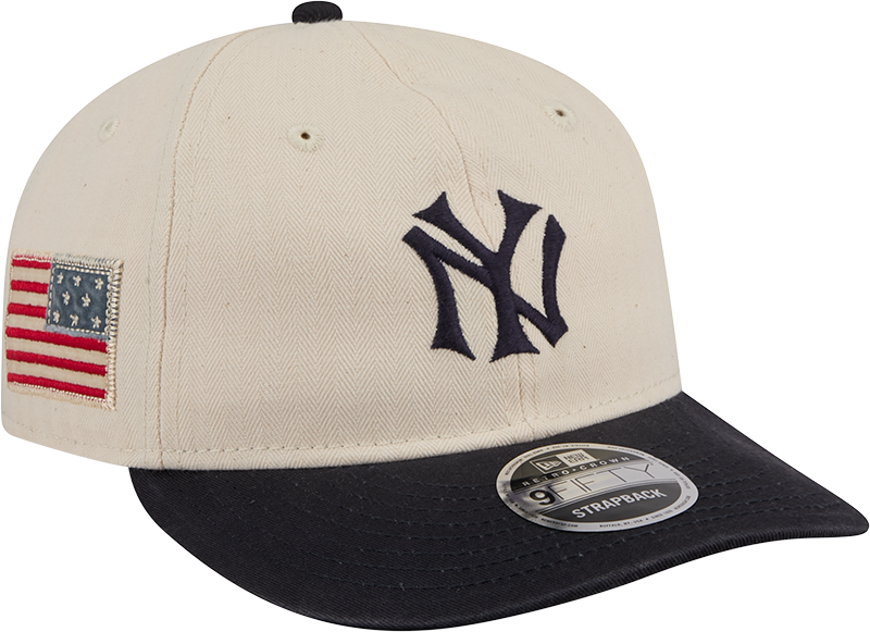 New York Yankees Three Looms Americana Herringbone Retro Crown 9FIFTY Adjustable Hat