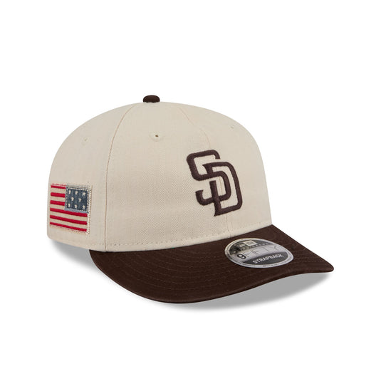 San Diego Padres Three Looms Americana Herringbone Retro Crown 9FIFTY Adjustable Hat - New Era Cap