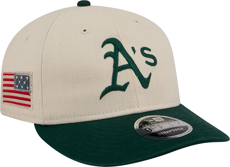 Athletics Three Looms Americana Herringbone Retro Crown 9FIFTY Adjustable Hat