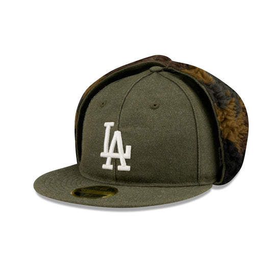 Los Angeles Dodgers Three Looms Cotton Twill Camo Retro Crown Dog Ear 59FIFTY Fitted Hat - New Era Cap