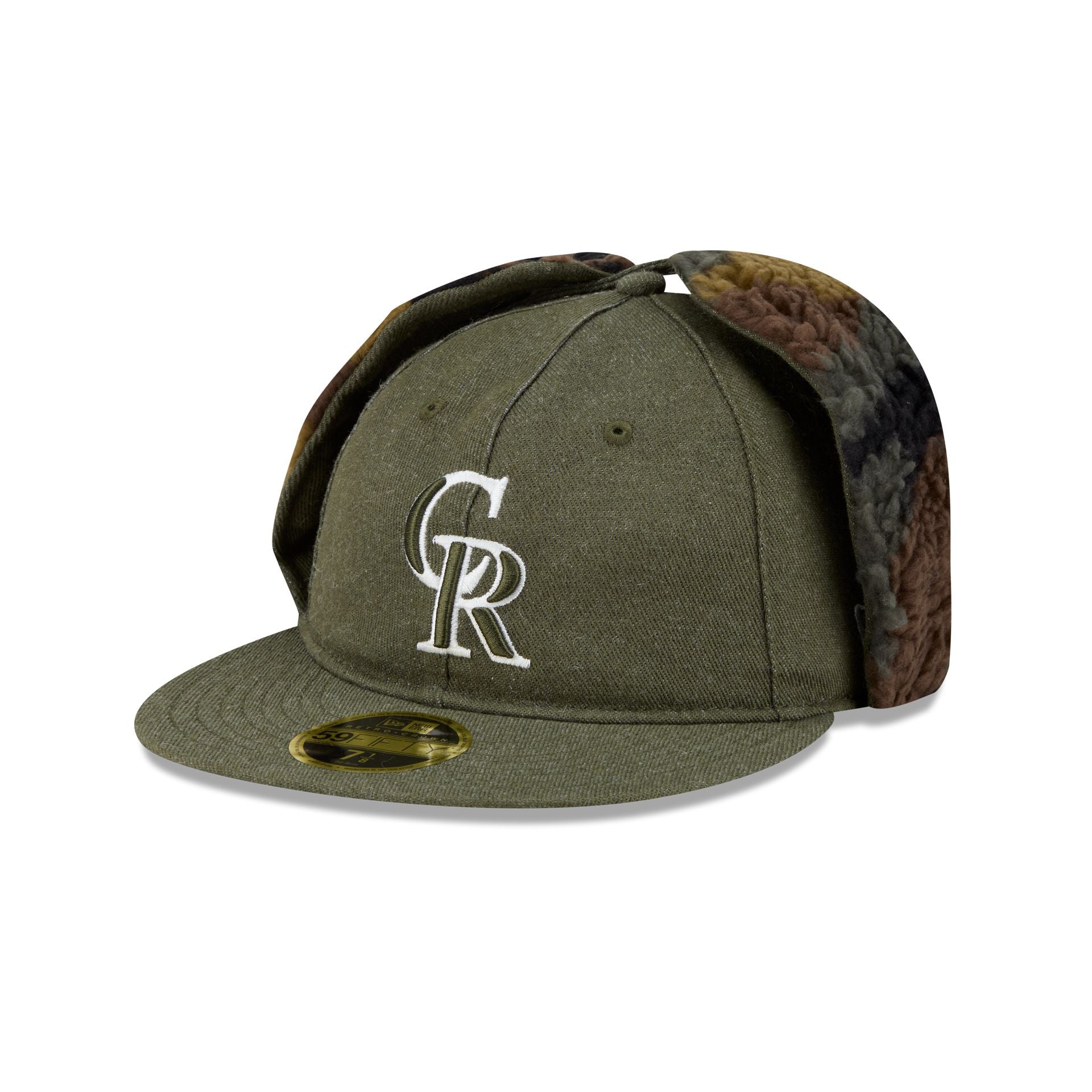 Colorado Rockies Three Looms Cotton Twill Camo Retro Crown Dog Ear 59FIFTY Fitted Hat