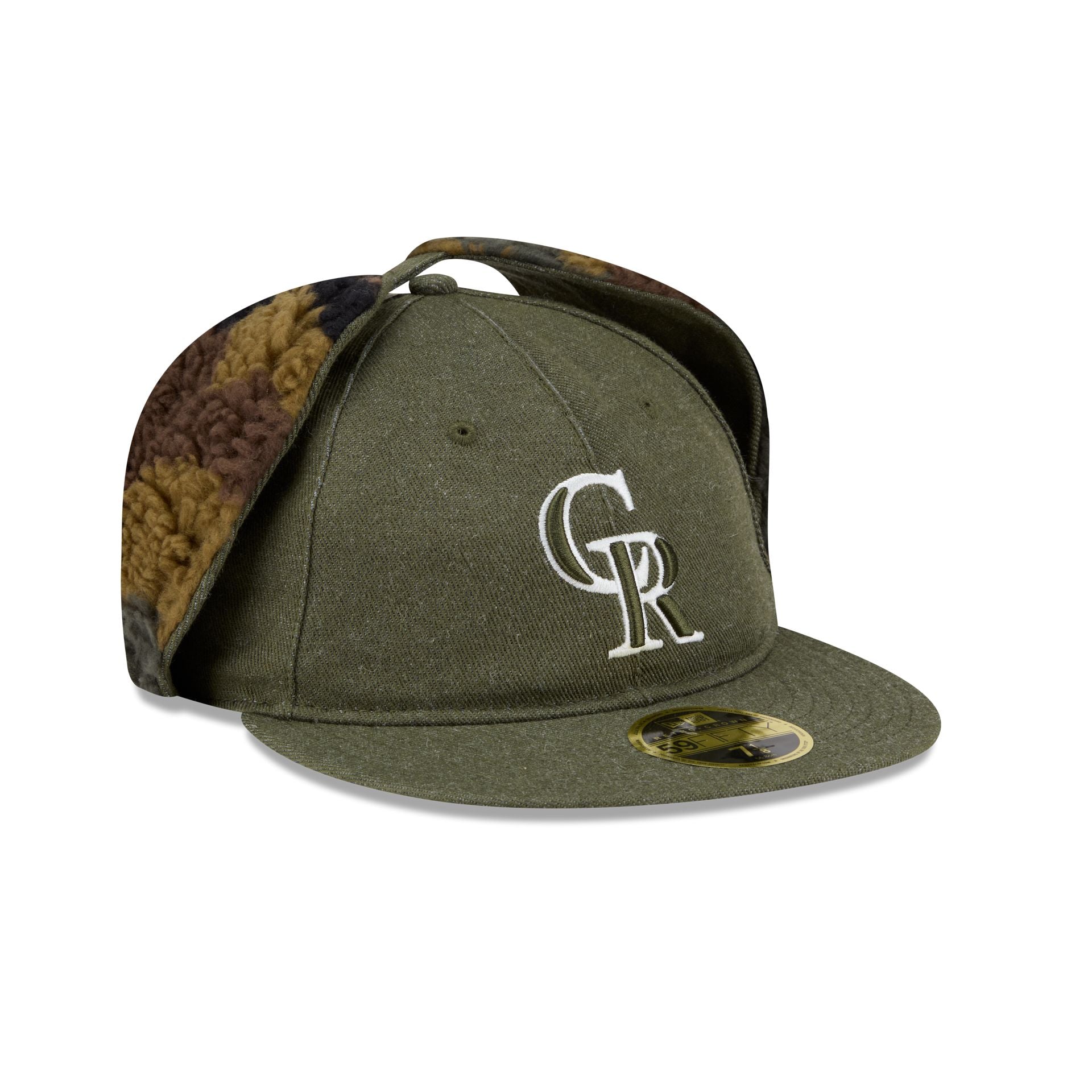 Colorado Rockies Three Looms Cotton Twill Camo Retro Crown Dog Ear 59FIFTY Fitted Hat