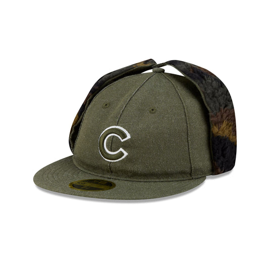 Chicago Cubs Three Looms Cotton Twill Camo Retro Crown Dog Ear 59FIFTY Fitted Hat - New Era Cap
