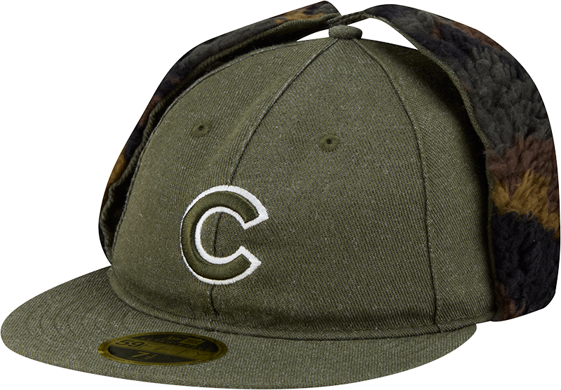 Chicago Cubs Three Looms Cotton Twill Camo Retro Crown Dog Ear 59FIFTY Fitted Hat