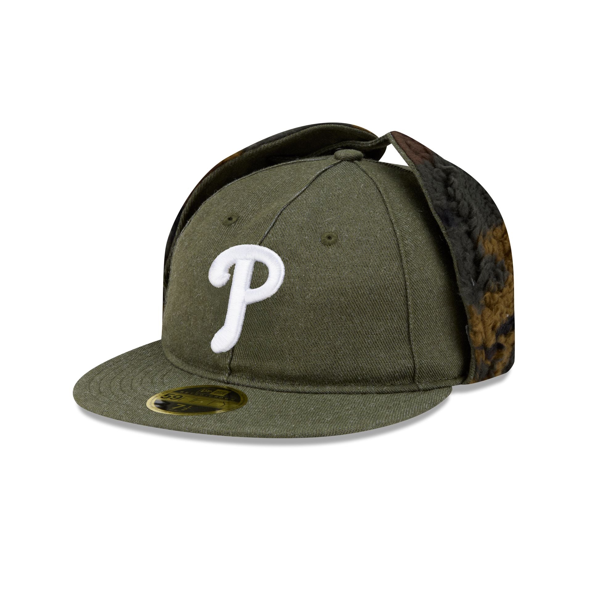 Philadelphia Phillies Three Looms Cotton Twill Camo Retro Crown Dog Ear 59FIFTY Fitted Hat