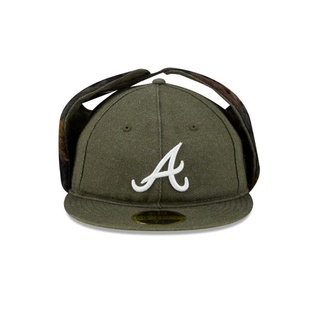 Atlanta Braves Three Looms Cotton Twill Camo Retro Crown Dog Ear 59FIFTY Fitted Hat