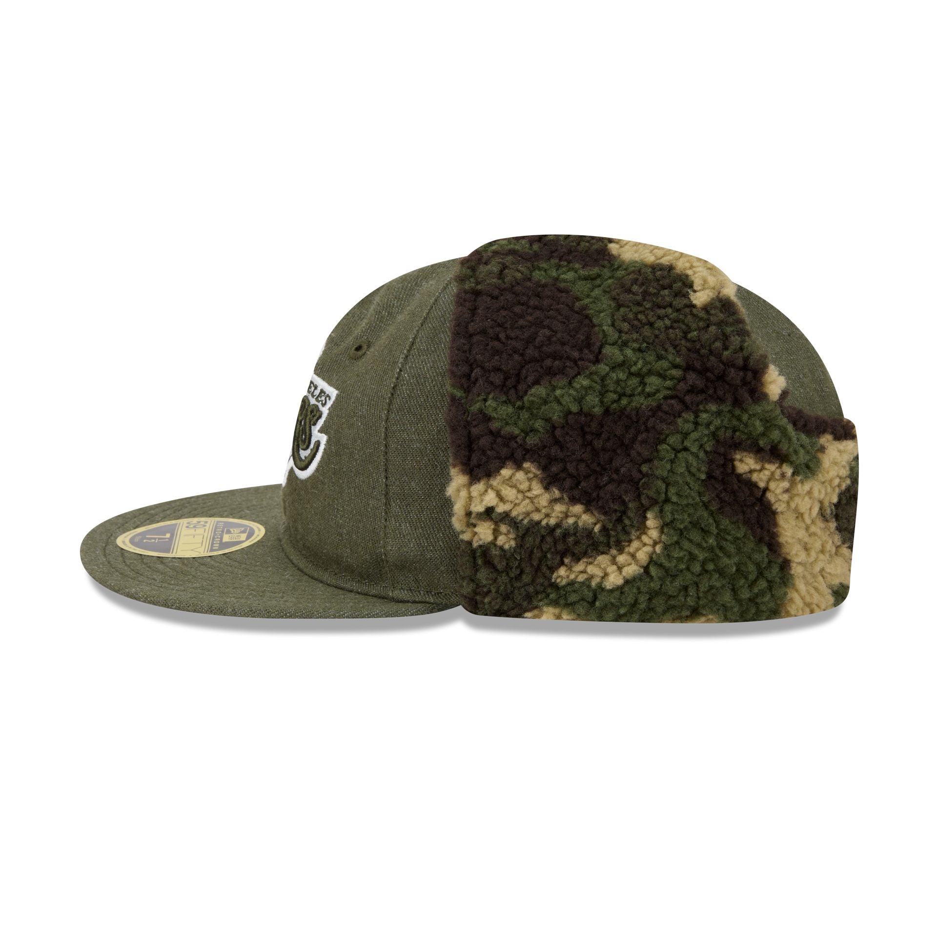 Los Angeles Lakers Three Looms Cotton Twill Camo Retro Crown Dog Ear 59FIFTY Fitted Hat
