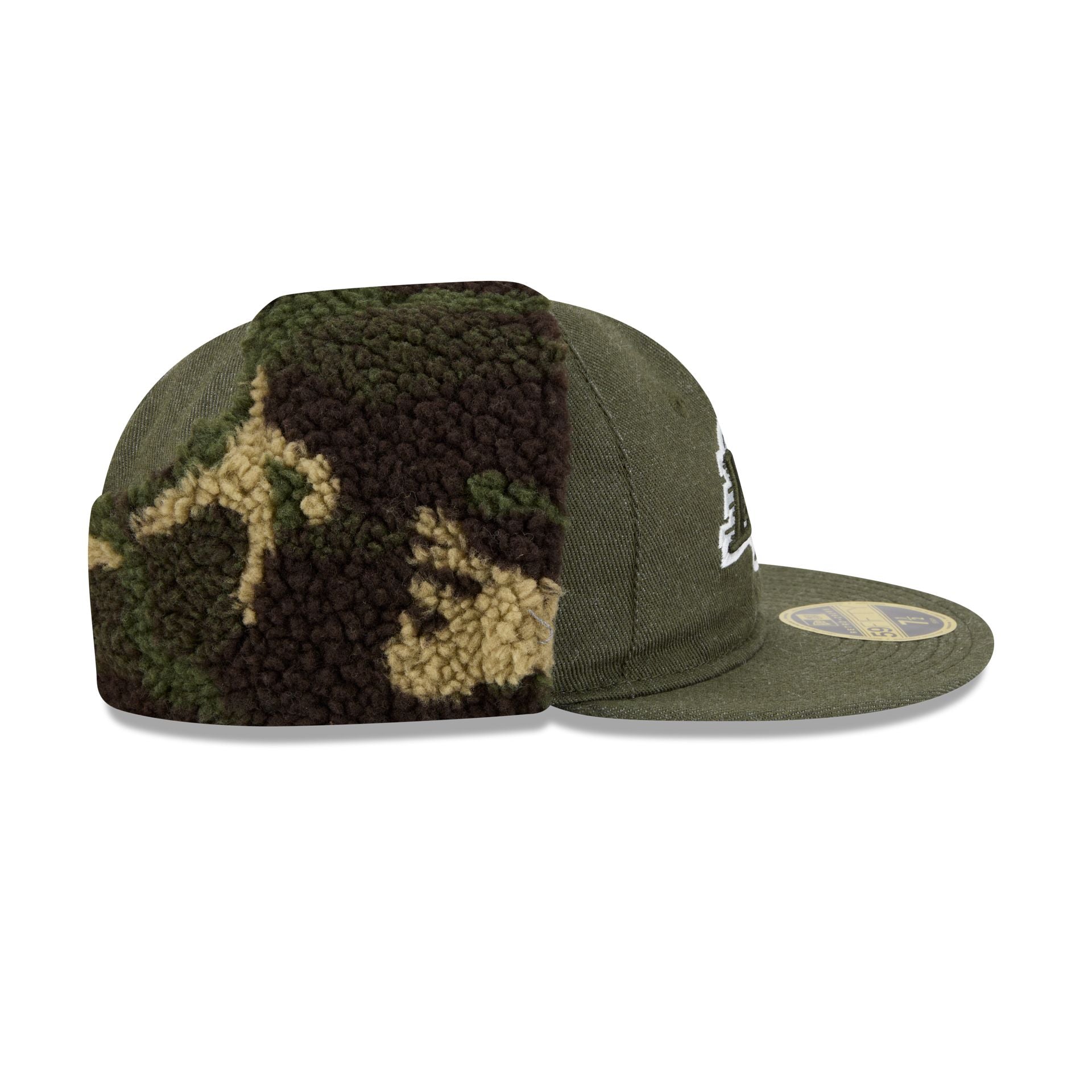 Los Angeles Lakers Three Looms Cotton Twill Camo Retro Crown Dog Ear 59FIFTY Fitted Hat