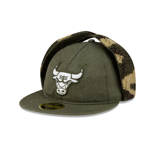 Chicago Bulls Three Looms Cotton Twill Camo Retro Crown Dog Ear 59FIFTY Fitted Hat - New Era Cap