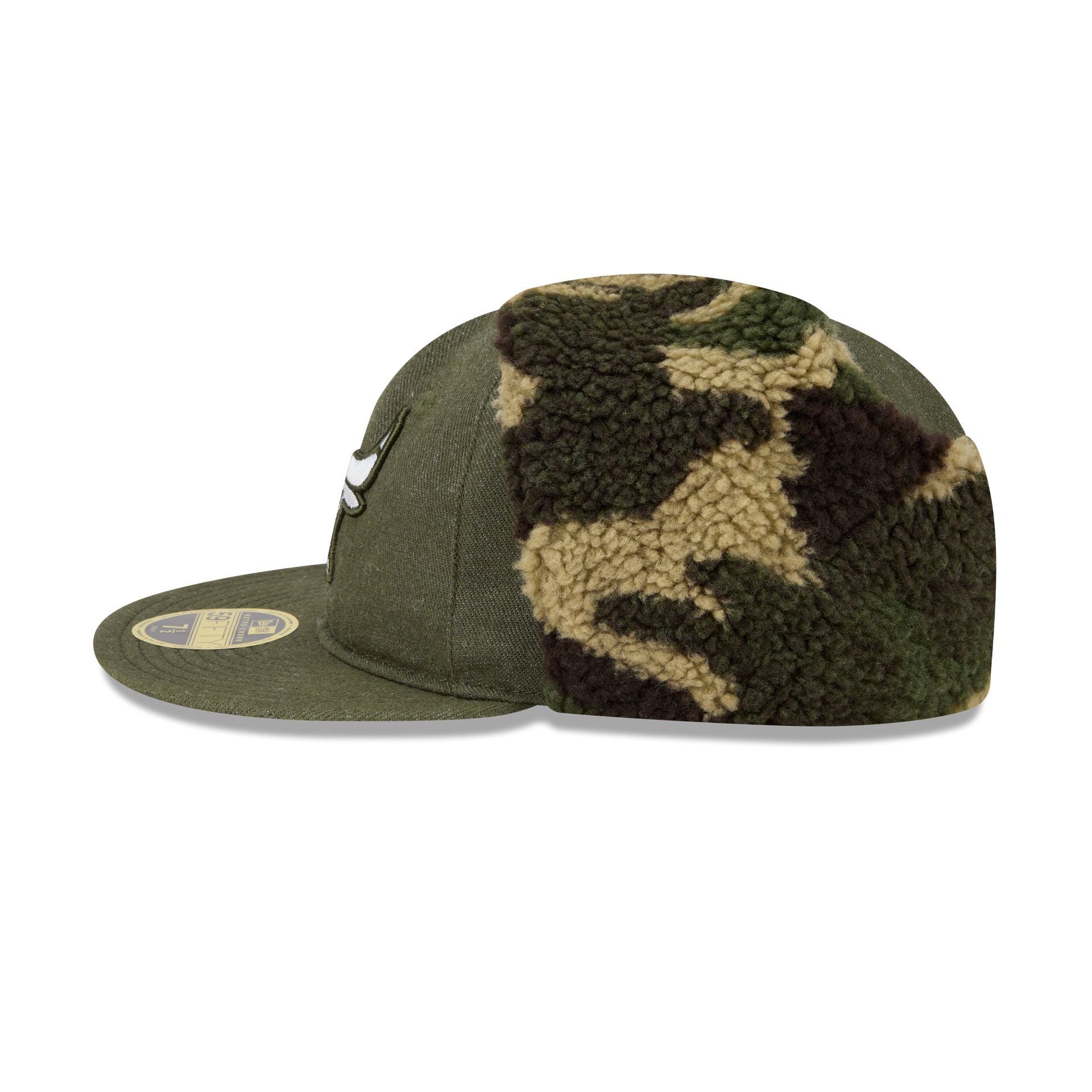 Chicago Bulls Three Looms Cotton Twill Camo Retro Crown Dog Ear 59FIFTY Fitted Hat