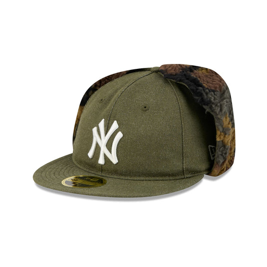 New York Yankees Three Looms Cotton Twill Camo Retro Crown Dog Ear 59FIFTY Fitted Hat - New Era Cap