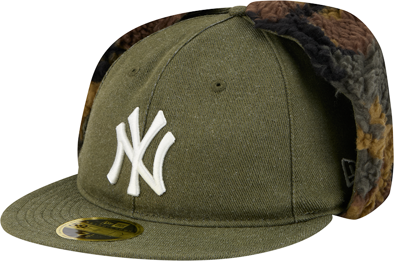 New York Yankees Three Looms Cotton Twill Camo Retro Crown Dog Ear 59FIFTY Fitted Hat