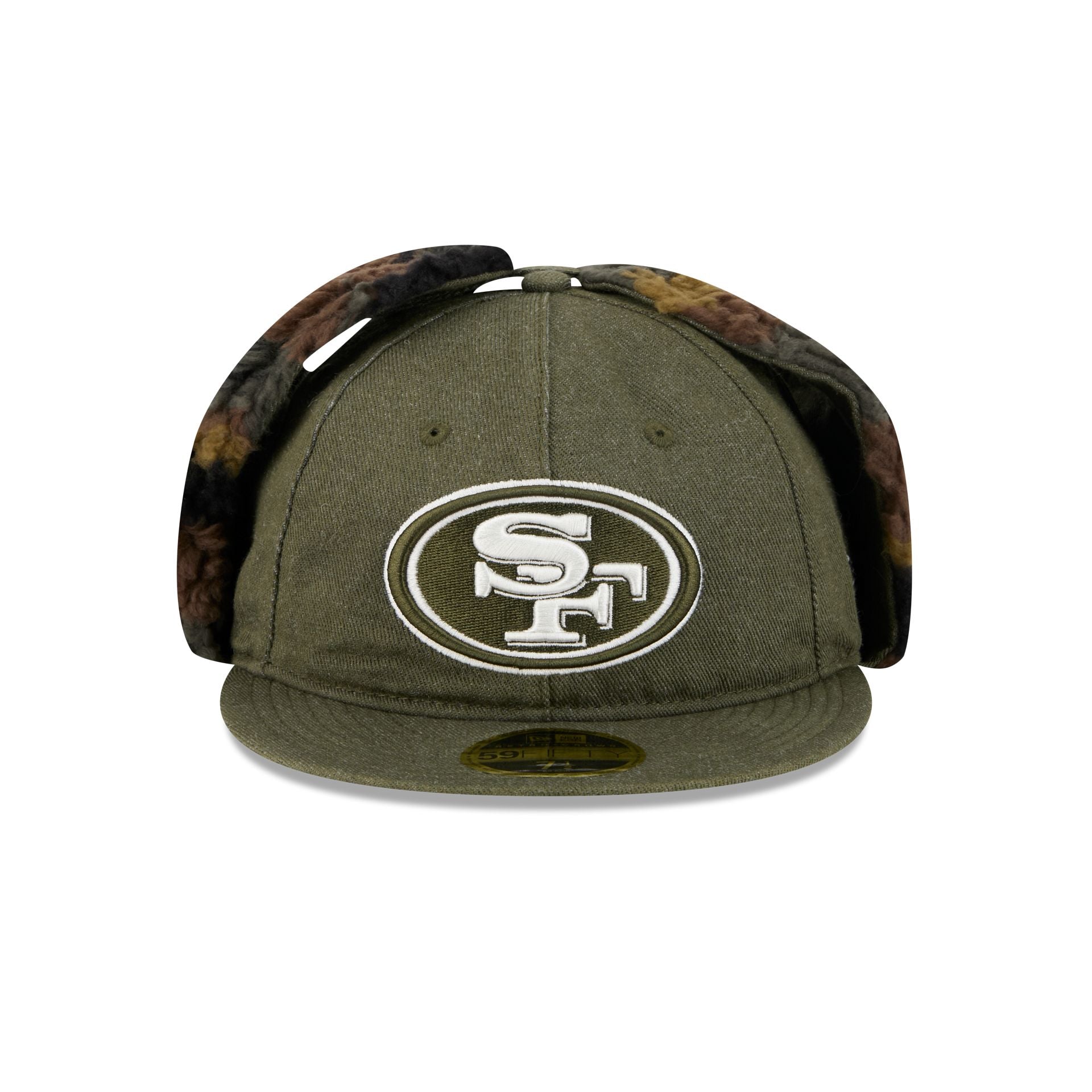 San Francisco 49ers Three Looms Cotton Twill Camo Retro Crown Dog Ear 59FIFTY Fitted Hat