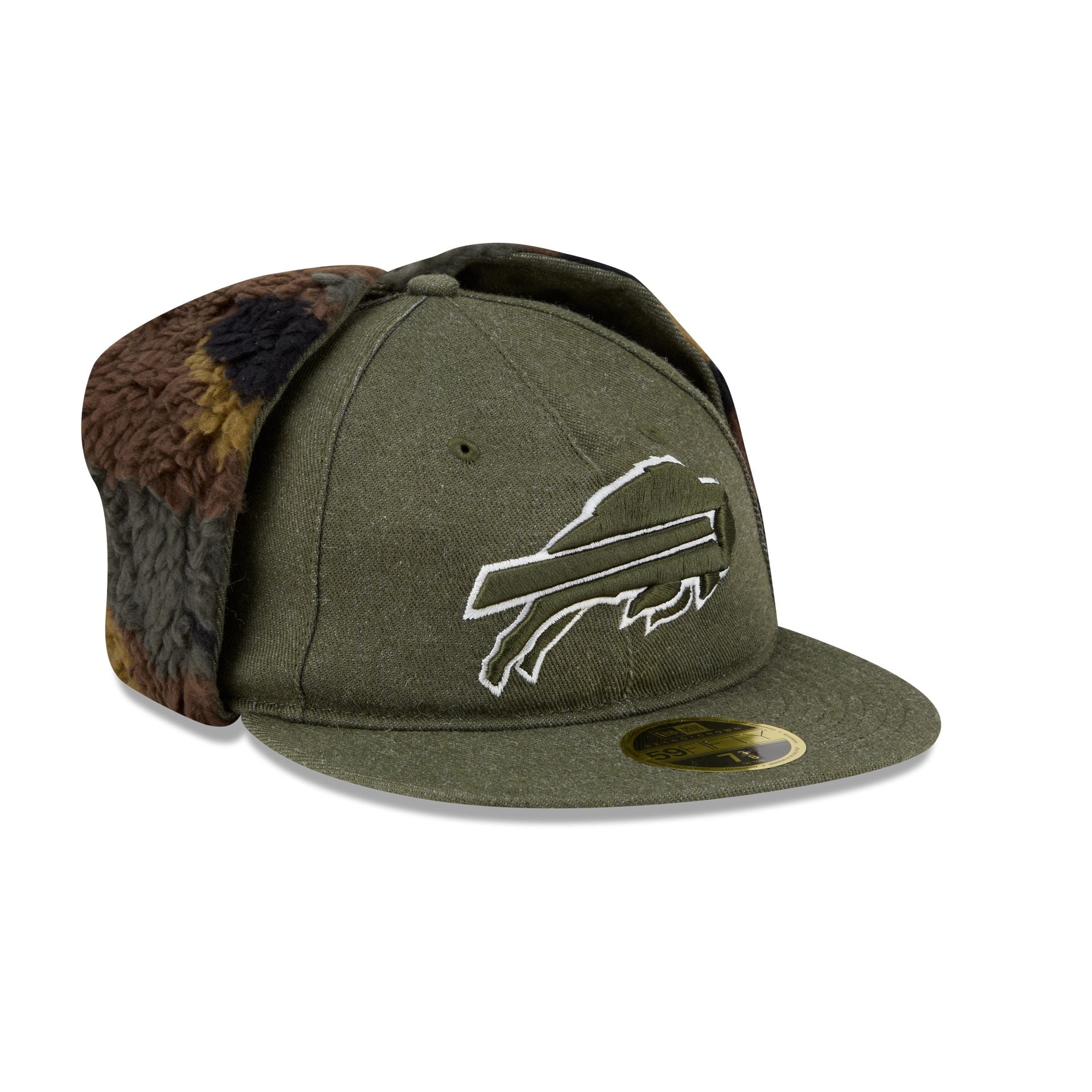 Buffalo Bills Three Looms Cotton Twill Camo Retro Crown Dog Ear 59FIFTY Fitted Hat
