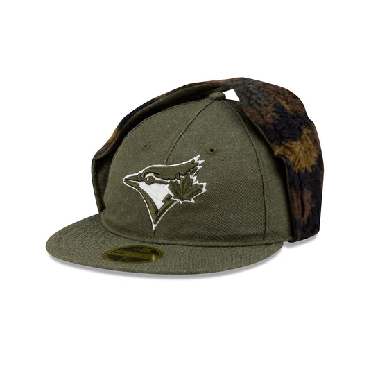 Toronto Blue Jays Three Looms Cotton Twill Camo Retro Crown Dog Ear 59FIFTY Fitted Hat - New Era Cap
