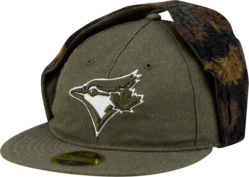 Toronto Blue Jays Three Looms Cotton Twill Camo Retro Crown Dog Ear 59FIFTY Fitted Hat