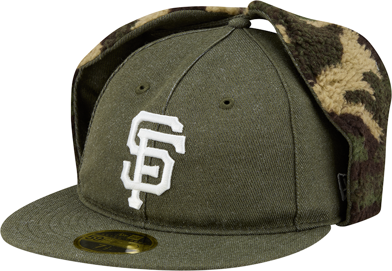 San Francisco Giants Three Looms Cotton Twill Camo Retro Crown Dog Ear 59FIFTY Fitted Hat