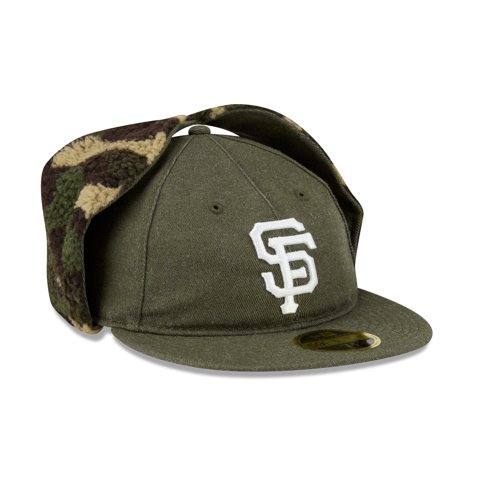 San Francisco Giants Three Looms Cotton Twill Camo Retro Crown Dog Ear 59FIFTY Fitted Hat